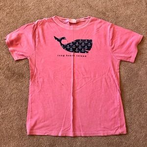 Pink Long Beach Island Whale Shirt